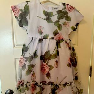 D&G girls peony organza dress